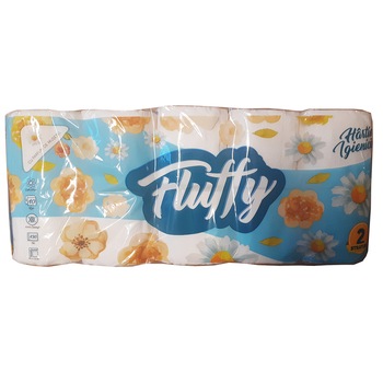 Hartie Igienica Alba FLUFFY, Parfum Musetel, 2 Straturi, 10 Role/Bax, 130 Foi/Rola, 9.2 cm Hartie Igienica Alba FLUFFY, Parfum Musetel, 2 Straturi, 10 Role/Bax, 130 Foi/Rola, 9.2 cm