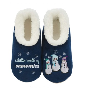Papuci de casa pufosi Snoozies model Chilling with my snowmies Papuci de casa pufosi Snoozies model Chilling with my snowmies