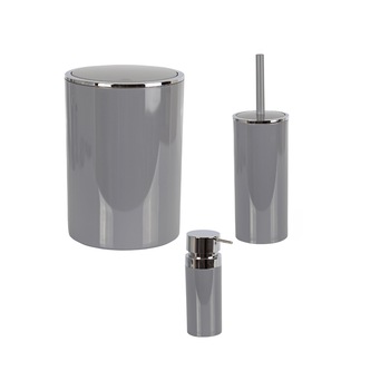 Set Accesorii de Baie, LENOX, Gri, 3 piese Set Accesorii de Baie, LENOX, Gri, 3 piese