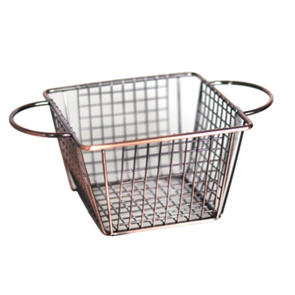 Cos patrat RAKI 12x12x8cm servire cartofi prajiti cu manere