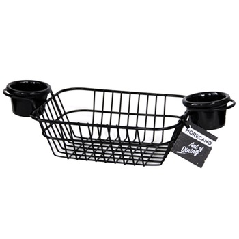 Set sevire cartofi prajiti RAKI 20x15x7cm cos dreptunghiular cu 2 boluri sos Set sevire cartofi prajiti RAKI 20x15x7cm cos dreptunghiular cu 2 boluri sos