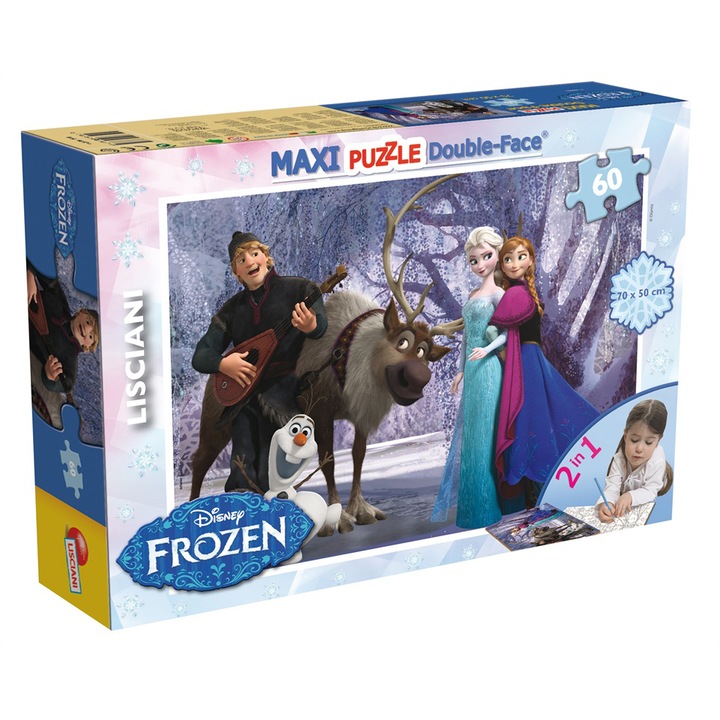 Пъзел Lisciani Frozen Music and fun, SuperMaxi, 2 лица, 60 части