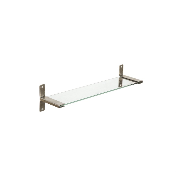 Etajera de baie pentru oglinda si cada,cu suport de sticla si metal