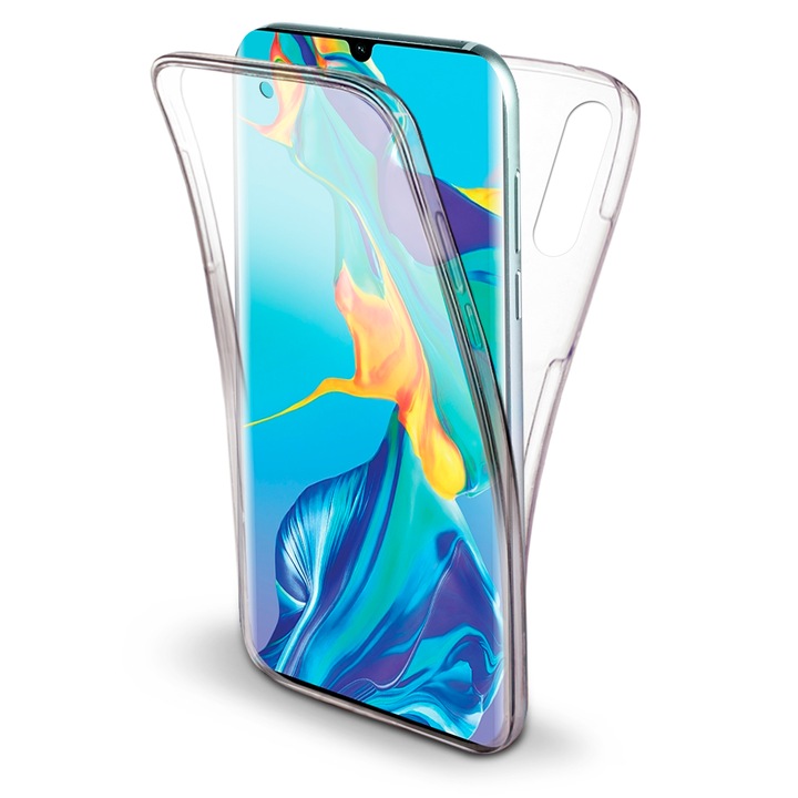 Калъф 360, Moozy за Huawei P30, Прозрачен, Силиконов