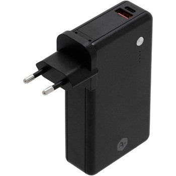 Acumulator extern A+, 10.000 mAh Quick Charge 3.0+ PD 18W , port USB, conectivitate type C Acumulator extern A+, 10.000 mAh Quick Charge 3.0+ PD 18W , port USB, conectivitate type C
