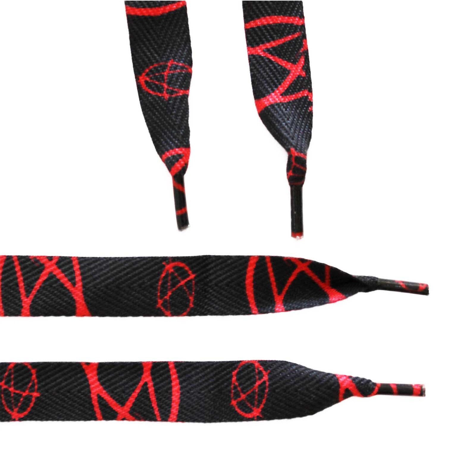 Sireturi imprimate rosu-negru