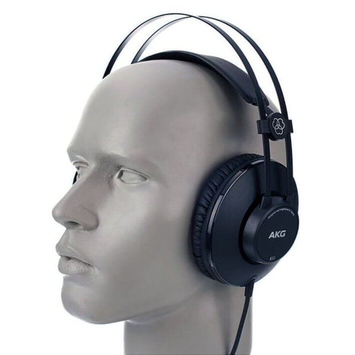 Casti audio de studio AKG K52, over-the-ear, Negru