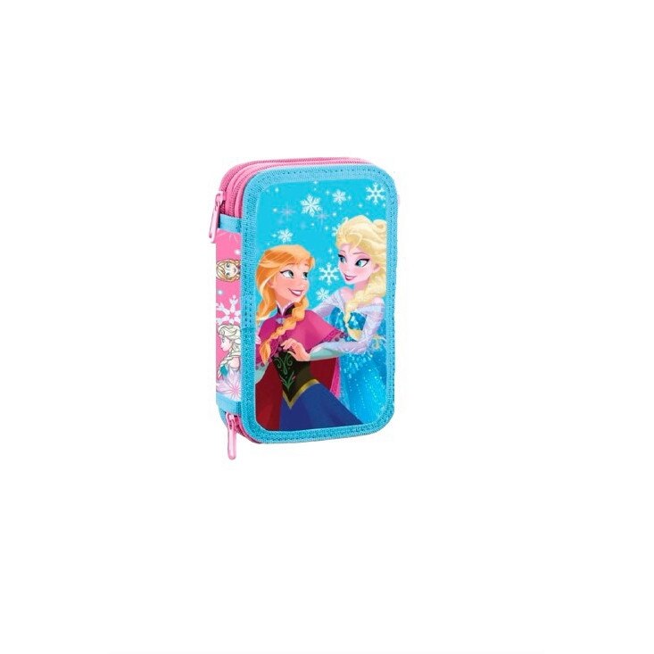 Penar echipat cu 28 piese Disney Frozen, Albastru/Roz, 13 x 20 x 5 cm