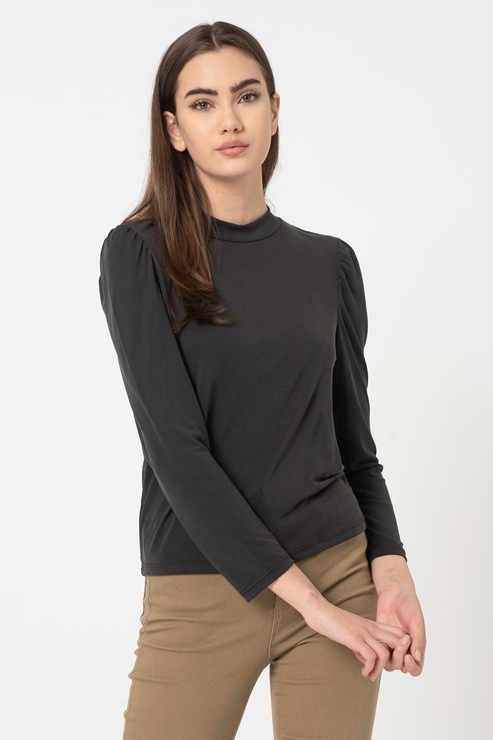 Only, Bluza din amestec de modal Free Life, Gri inchis