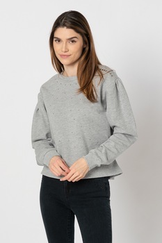 JdY, Bluza sport cu nituri Basa, Gri melange JdY, Bluza sport cu nituri Basa, Gri melange