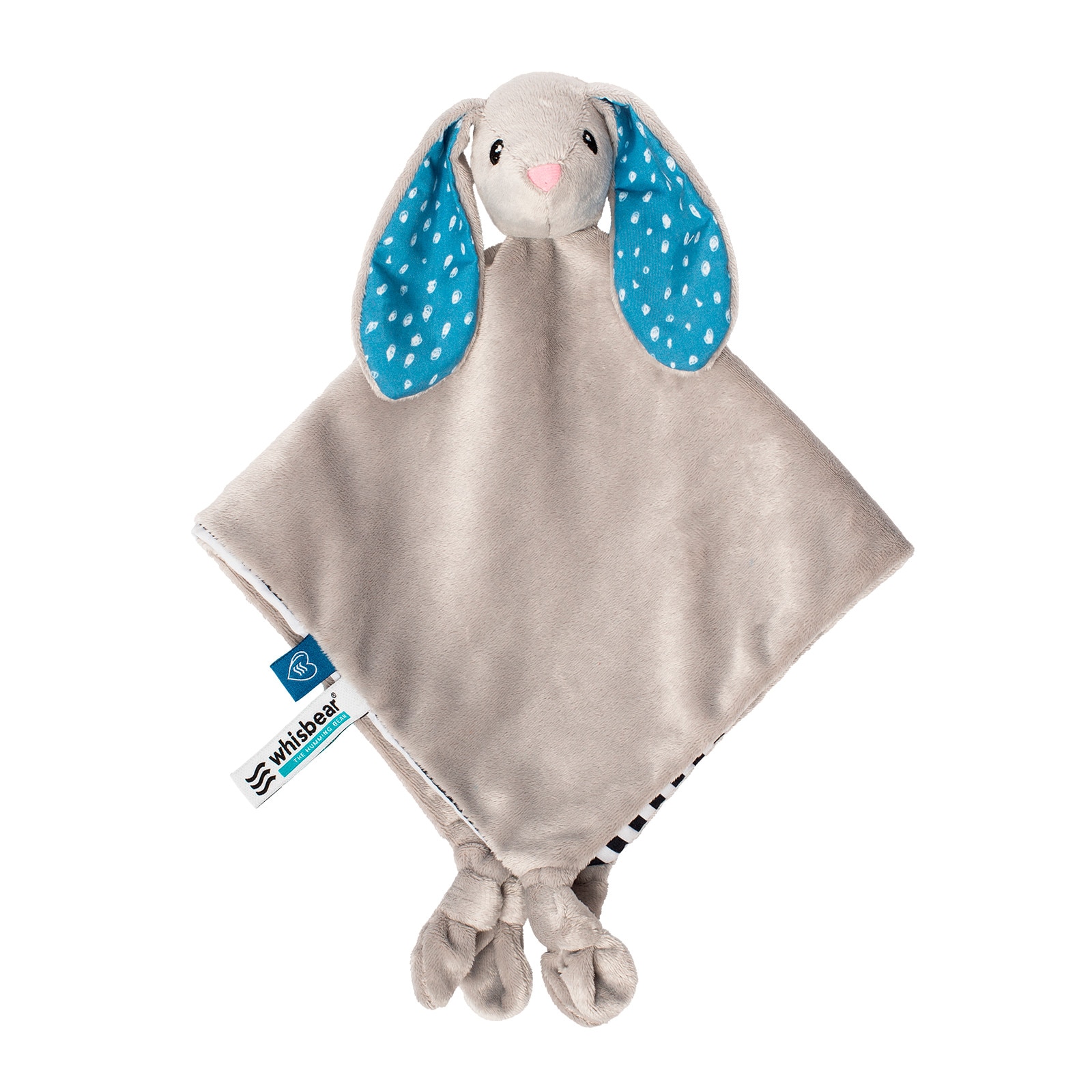 Paturica comfortabila DouDou , Whisbear, 31 x 23.5 cm, bunny, gri iepuras