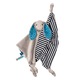 Одеалце плюшено мече Whisbear Doudou Bunny, Сив