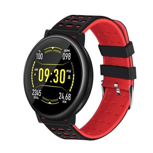 SmartWatch cu Bluetooth, monitorizarea ritmului cardiac, notificari, alarma, functii Fitness S62 Negru