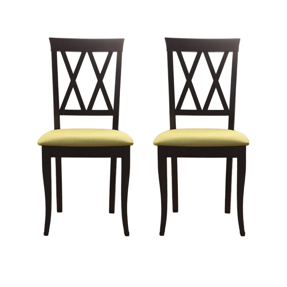 Set 2 scaune dining din lemn de fag Moderna Venetia, cadru wenge, textil Bahama 17