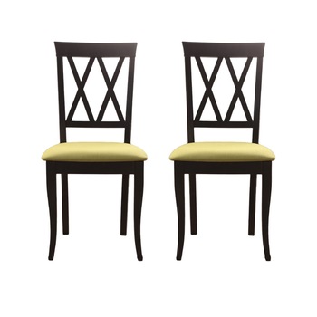 Set 2 scaune dining din lemn de fag Moderna Venetia, cadru wenge, textil Bahama 17 Set 2 scaune dining din lemn de fag Moderna Venetia, cadru wenge, textil Bahama 17