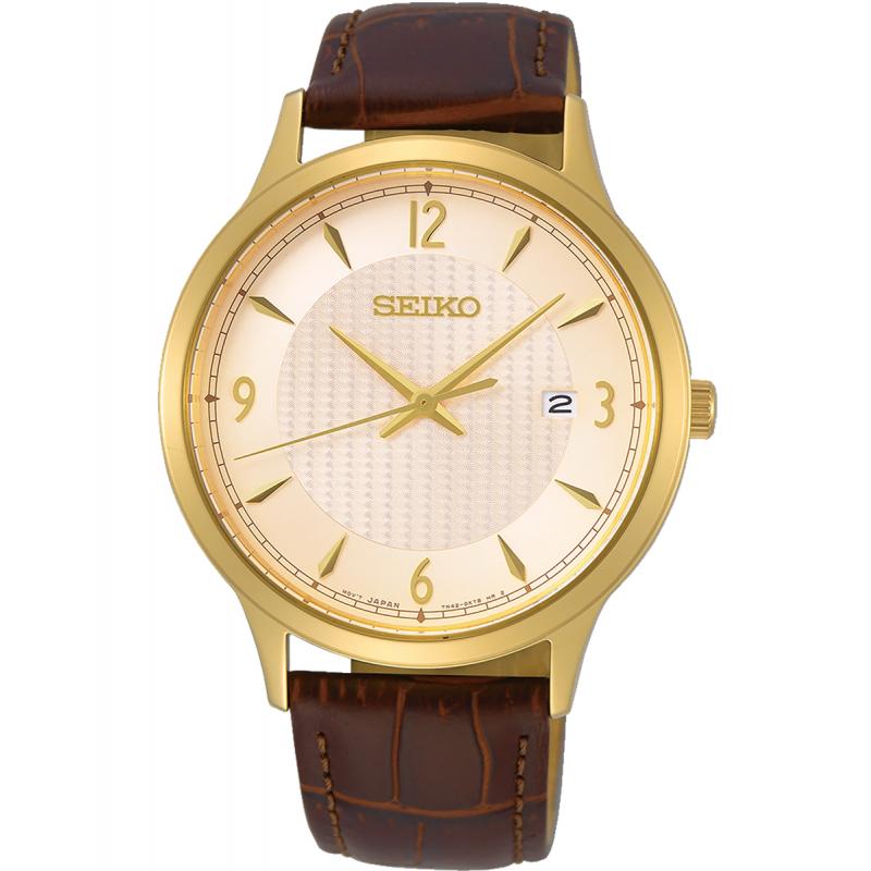 Ceas barbatesc Seiko SGEH86P1 Quartz Auriu