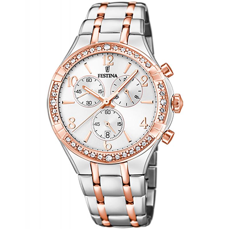 Ceas dama Festina F20394/1 Quartz Argintiu, Rose gold
