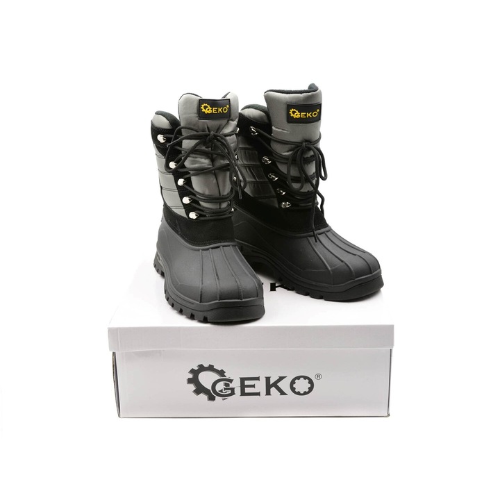 Ghete de iarna pentru protectie GEKO, marimea 42, culoare gri-negru
