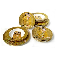 set serviciu 18 piese farfurii aurii gustav klimt quotsarutulquot imagen 44_0_
0