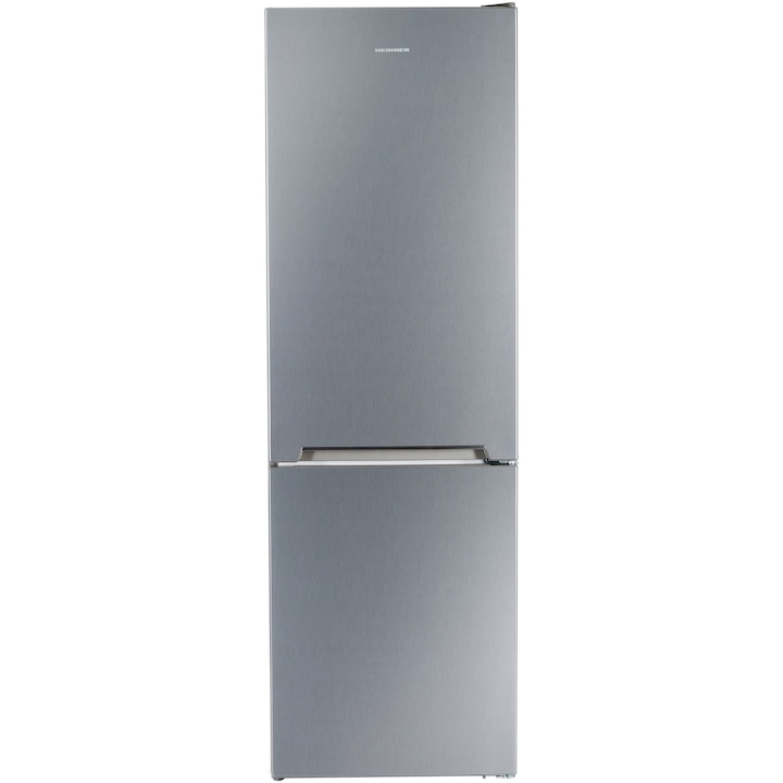 Heinner HC-V336XF+ kombinált hűtőszekrény, M:186cm, 336L, F energiaosztály, Inox