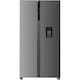 Frigider Side by side Heinner HSBS-H439NFXWDE++, 439 l, No Frost, Clasa E, Display, Dozator de apa, Functie smart, Functie congelare si racire rapida, H 176.5 cm, Aspect inox