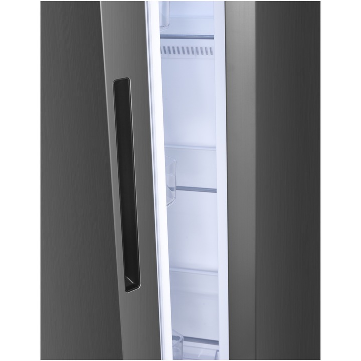 Side by side Heinner HSBS-HM532NFXE++, 532, Clasa E, Full No Frost, Display LED Touch, Alarma usa deschisa, H 177 cm, Inox