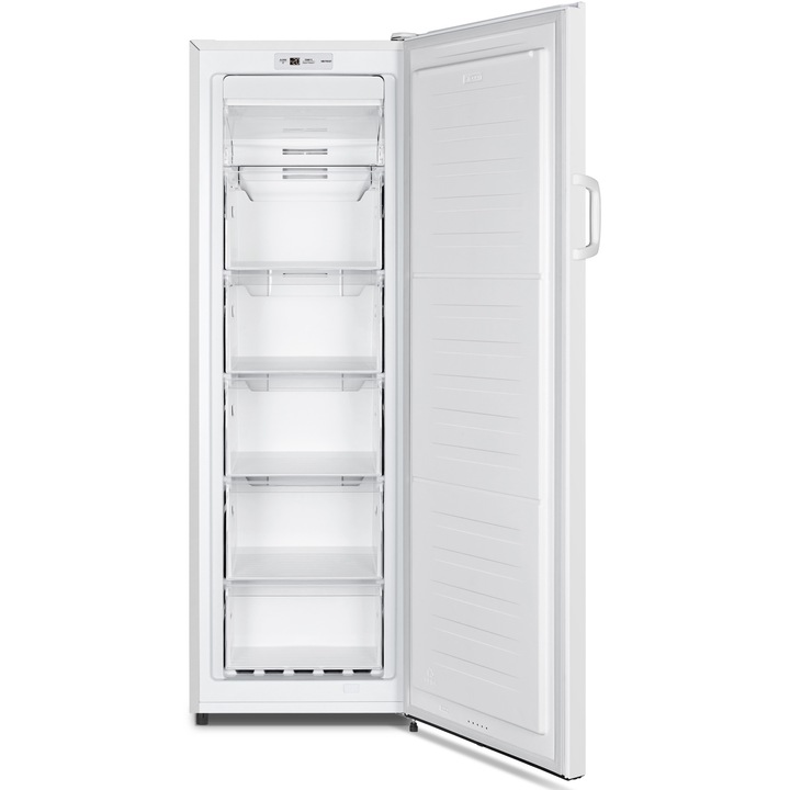 Congelator Heinner HFF-N194NFF+, 194 l, Clasa F, Full No Frost, Display, Control electronic, 6 sertare , Functie super-congelare, H 169.1 cm, Alb