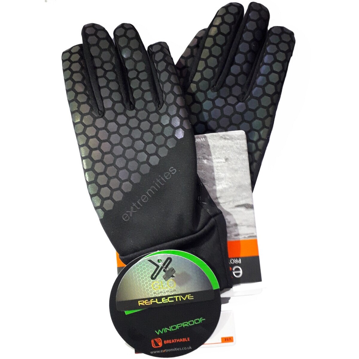 Manusi Extremities Maze runner, negru, reflectorizant la o sursa de lumina, respirabil, S