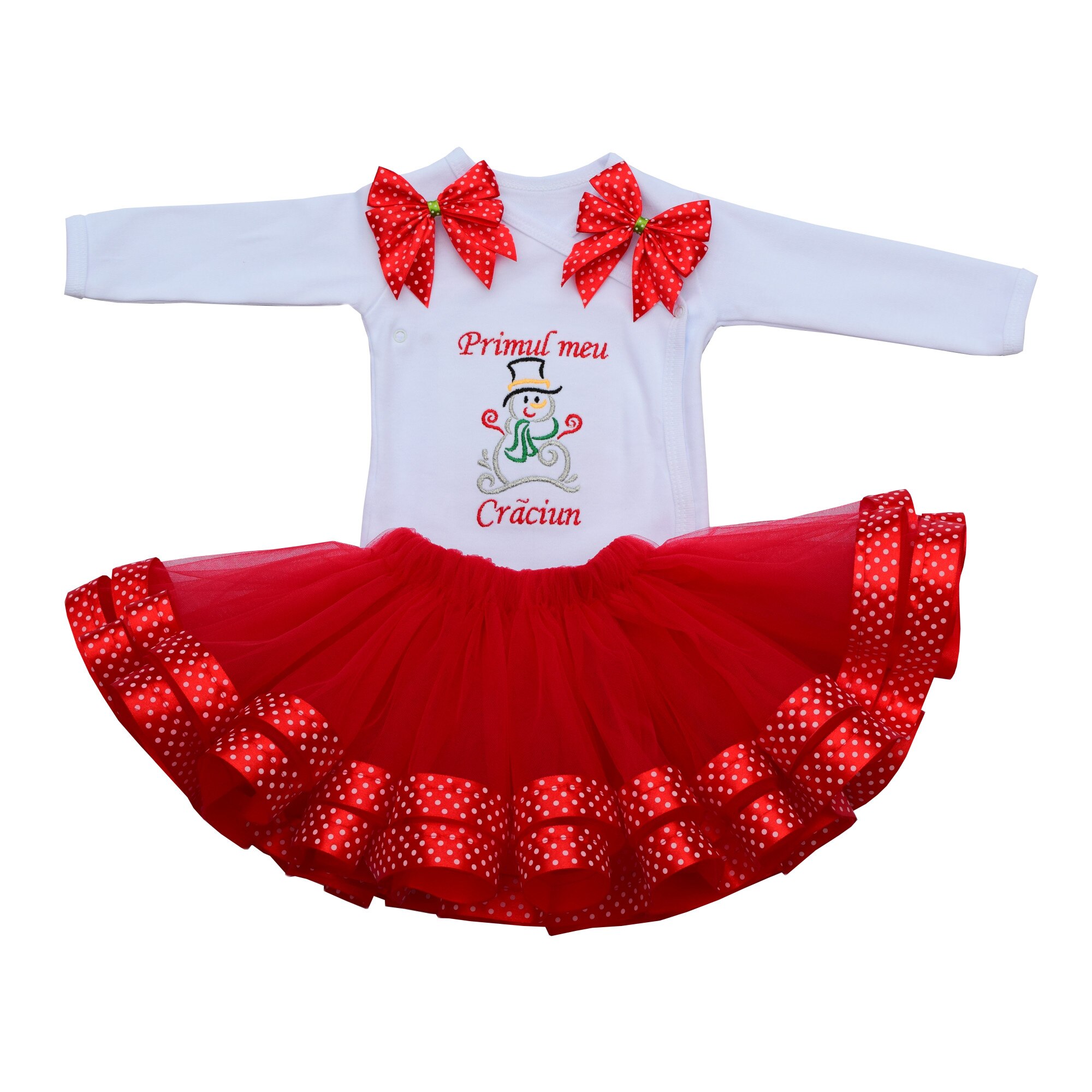 Set '' Primul meu Craciun'' body si fustita tutu , AB 86 , 62-68 cm