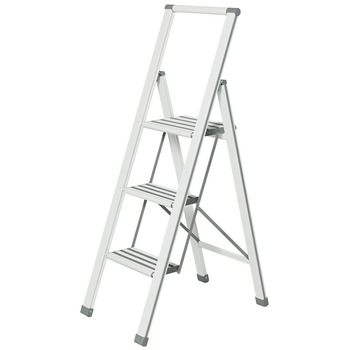 Scara din aluminiu , 3 trepte, alb, wenko Scara din aluminiu , 3 trepte, alb, wenko