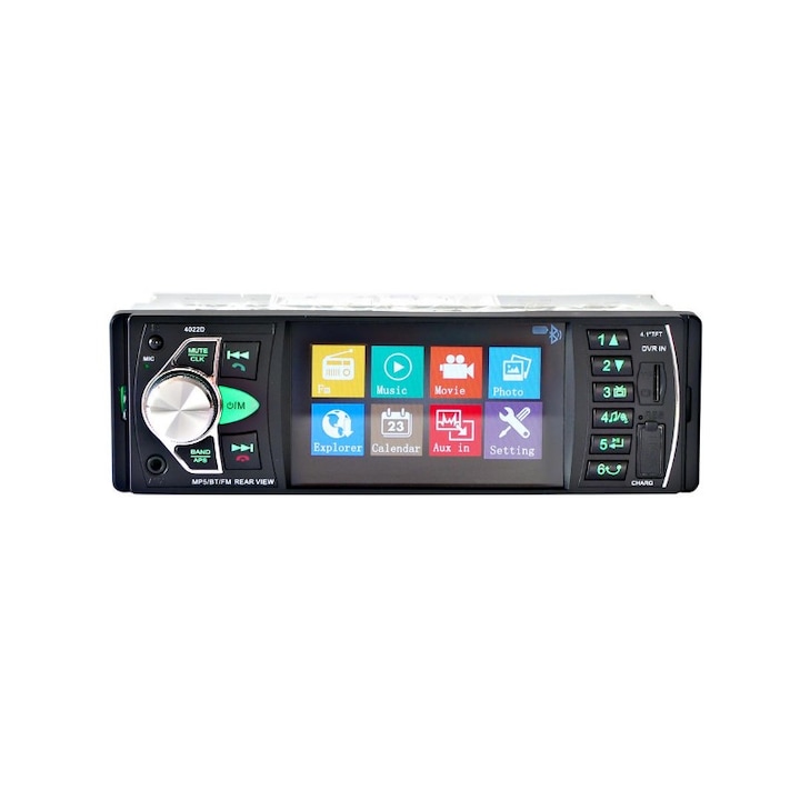 Radio MP3 Mp5 Player auto 1DIN Casetofon 4.1 Inch Bluetooth USB Auxiliar