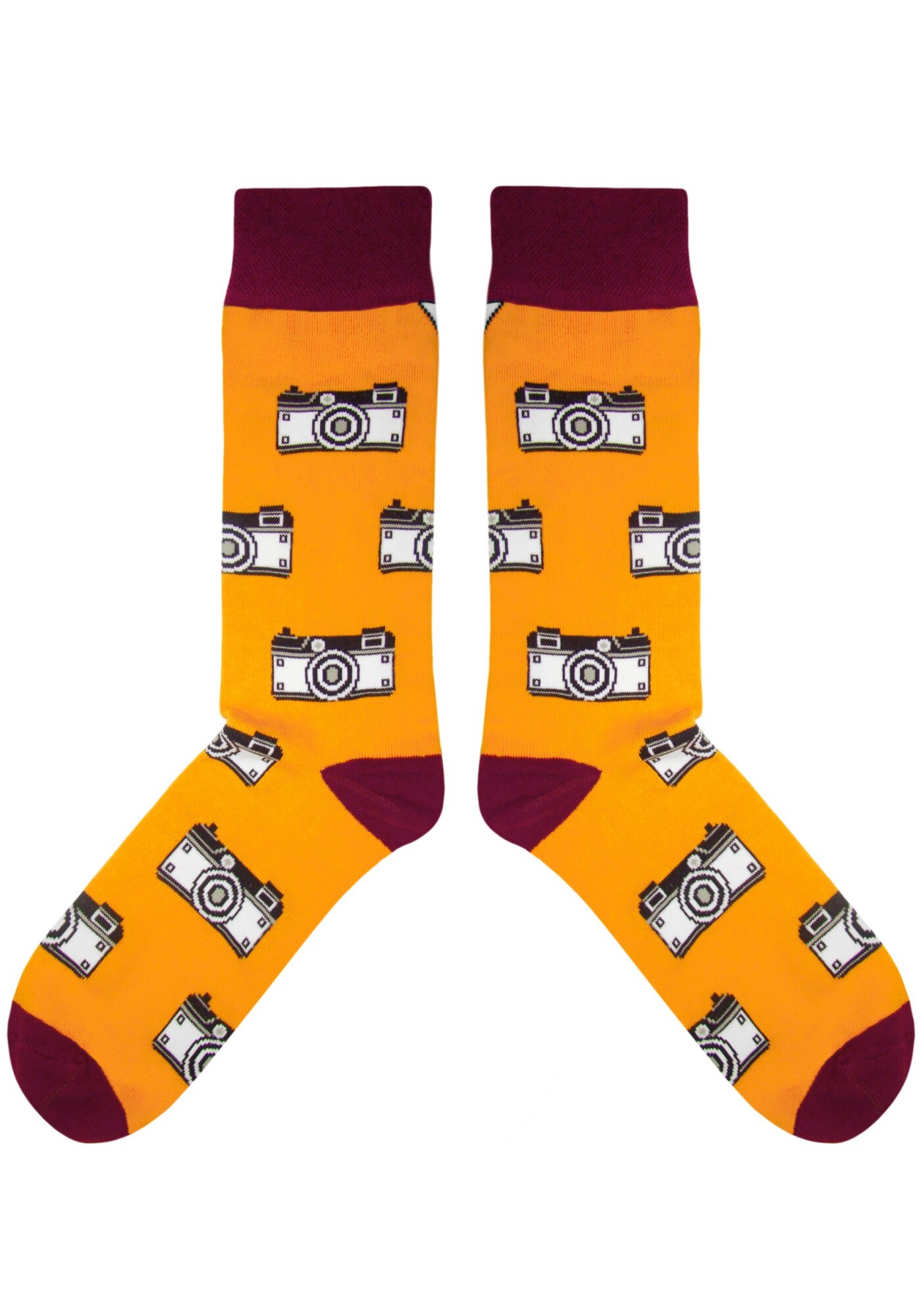 Sosete dama, CUP OF SOX, Cameras, Lungi, Multicolor, Bumbac, 37-40 EU