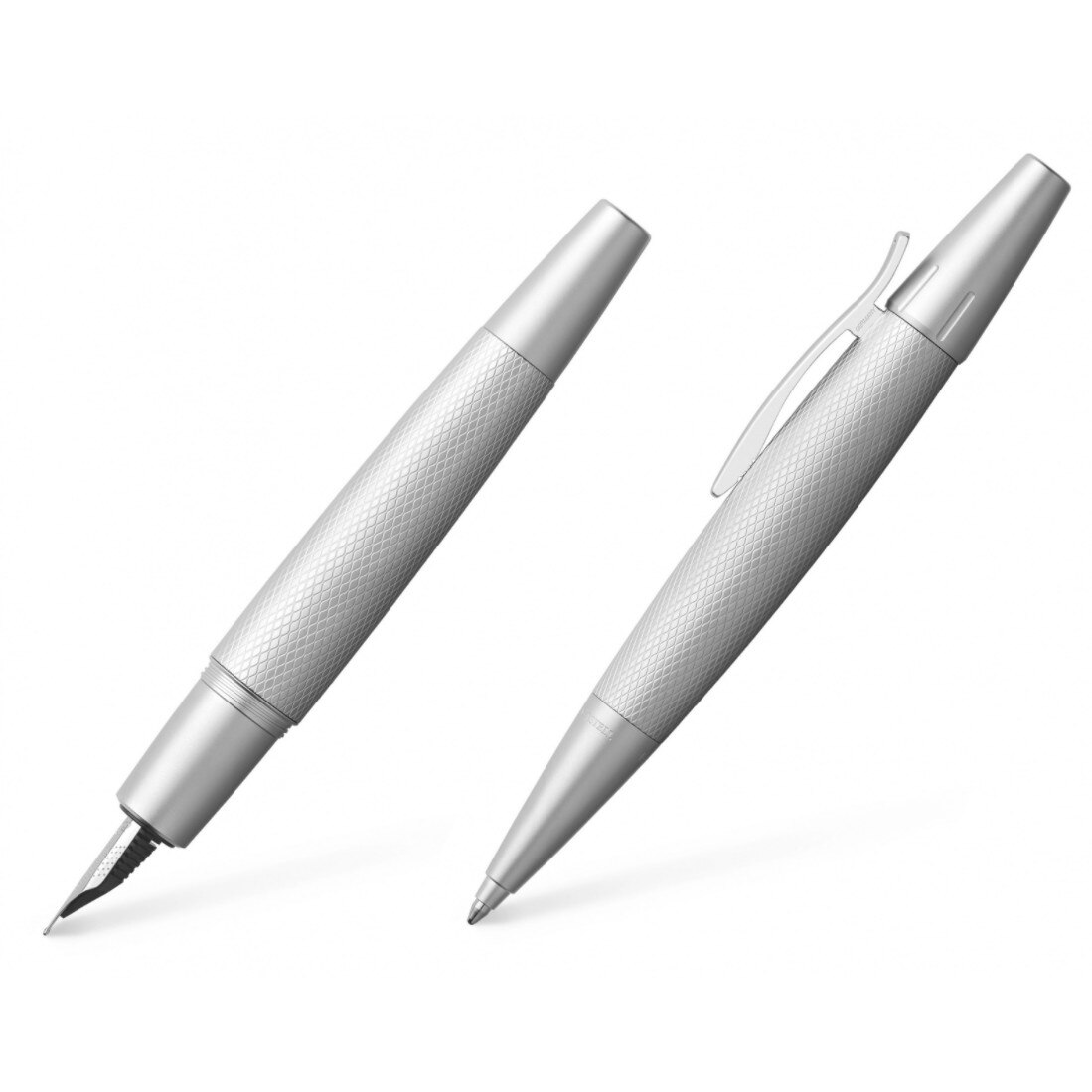 Set Stilou + Pix E-motion Pure Silver in Cutie Design Faber-Castell
