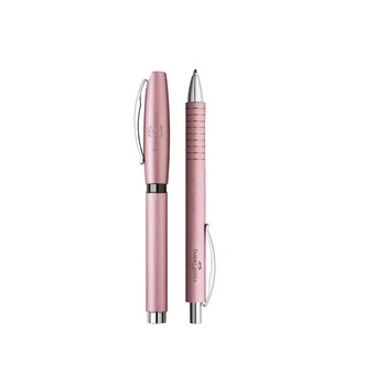 Set Cadou Stilou + Pix Essentio Aluminium Rose Faber-Castell Set Cadou Stilou + Pix Essentio Aluminium Rose Faber-Castell