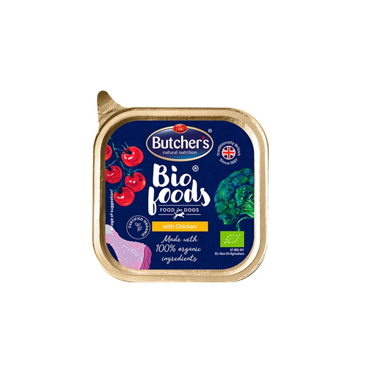 Butcher's Bio Foods Nedves kutyaeledel, Csirke, 150 g