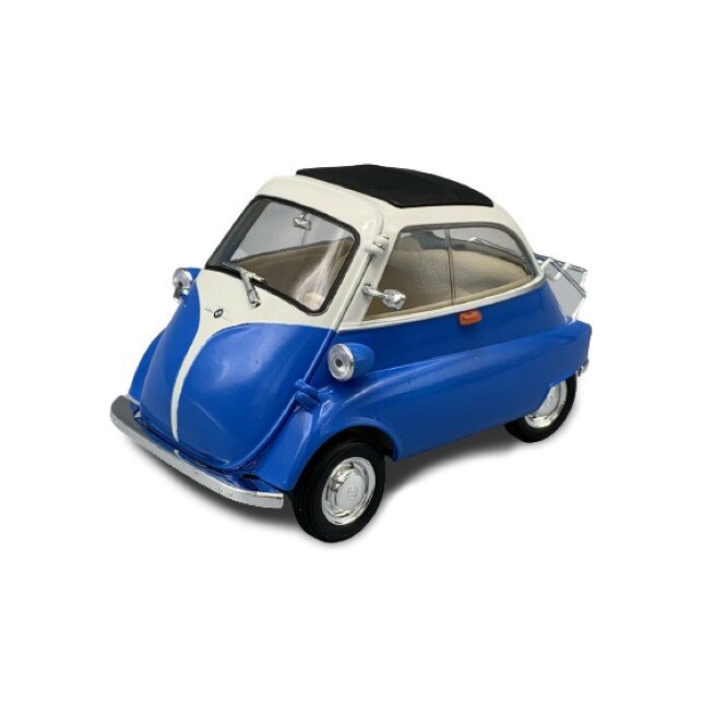 Macheta auto BMW Isetta 250 albastru/alb 1:18 Welly