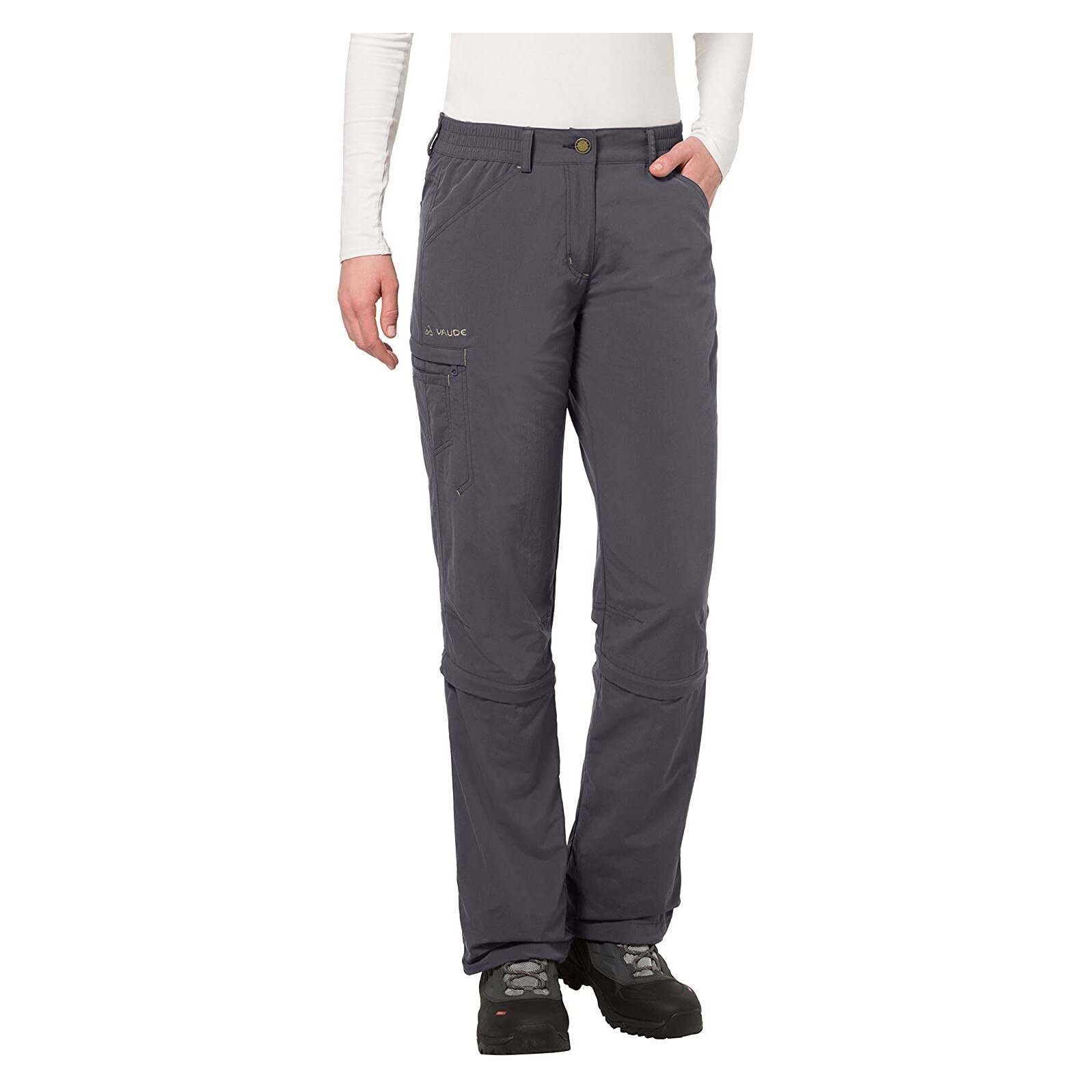 Pantaloni dama, Vaude, Gri inchis melange, XXS