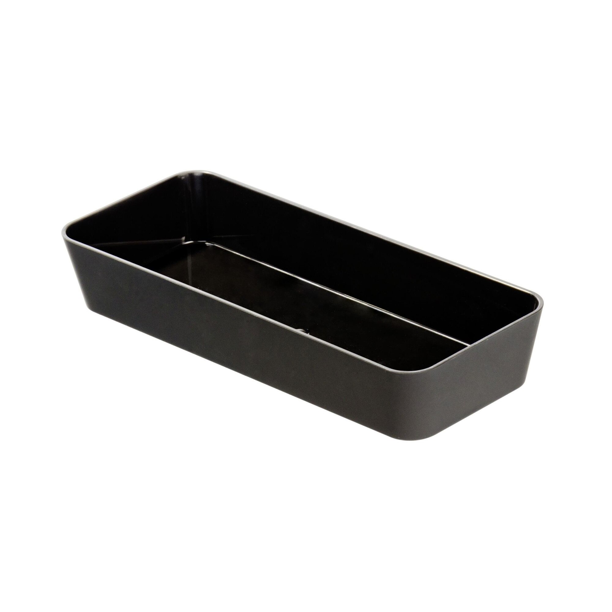 Tava organizatoare pentru baie , neagra, dimensiuni 24 x 10 x 4 cm, wenko