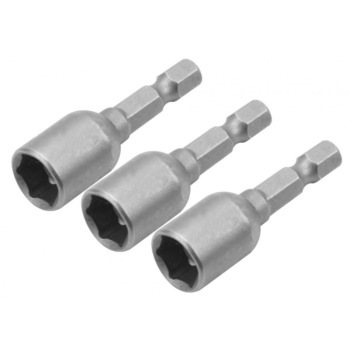 Set de 3 mufe piulita magnetice 8 mm 3/8 Set de 3 mufe piulita magnetice 8 mm 3/8