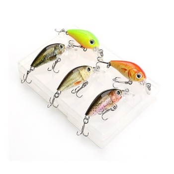Set 5 voblere floating 3.6cm 3.6gr pentru stiuca somn salau, model 1 Set 5 voblere floating 3.6cm 3.6gr pentru stiuca somn salau, model 1