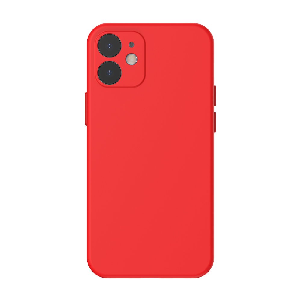 Husa Baseus Liquid Silicon compatibila cu iPhone 12 Bright Red