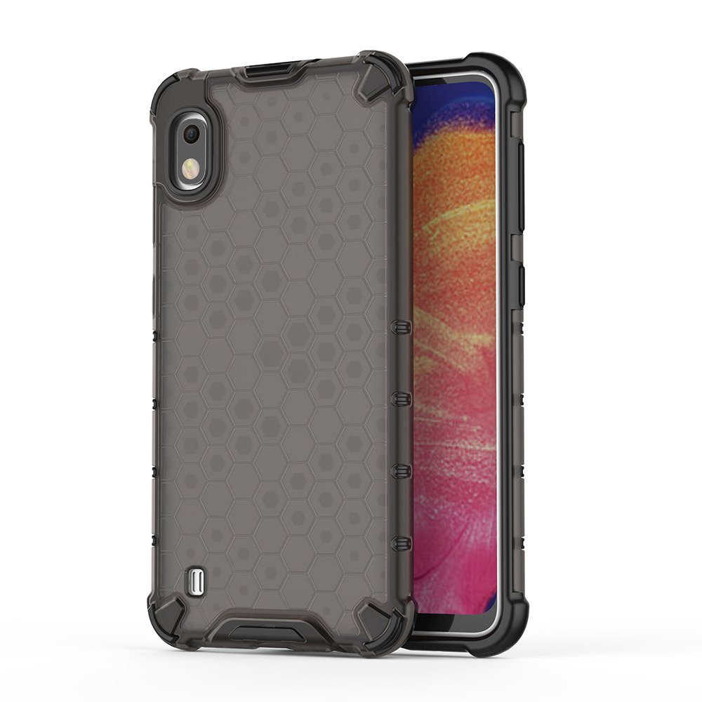 Husa Honeycomb pentru Samsung Galaxy A10, Hurtel, TPU/Policarbonat, Negru