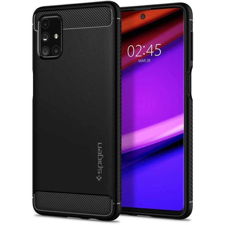 Husa de protectie Spigen Rugged Armor pentru Samsung Galaxy M31S, TPU, Negru