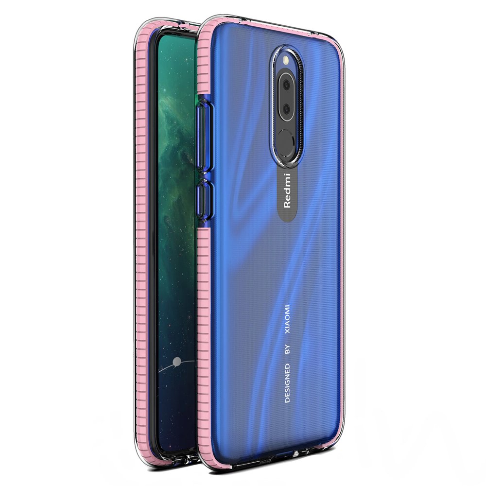 Husa de protectie pentru Xiaomi Redmi 8/8A, Hurtel, TPU, Transparent/Roz