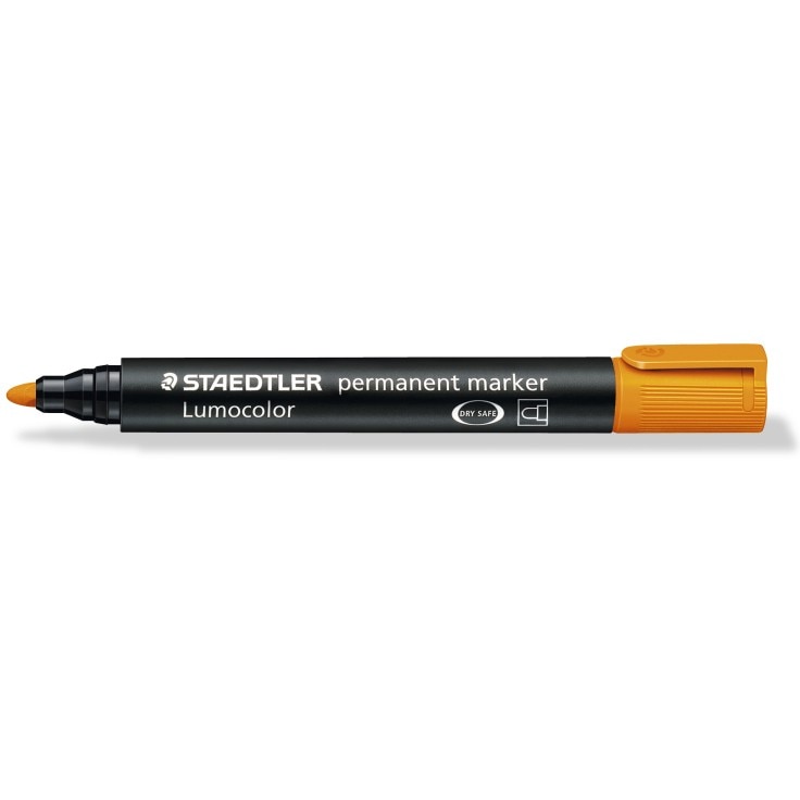 Marker permanent Staedtler Lumocolor varf rotund portocaliu ST3529