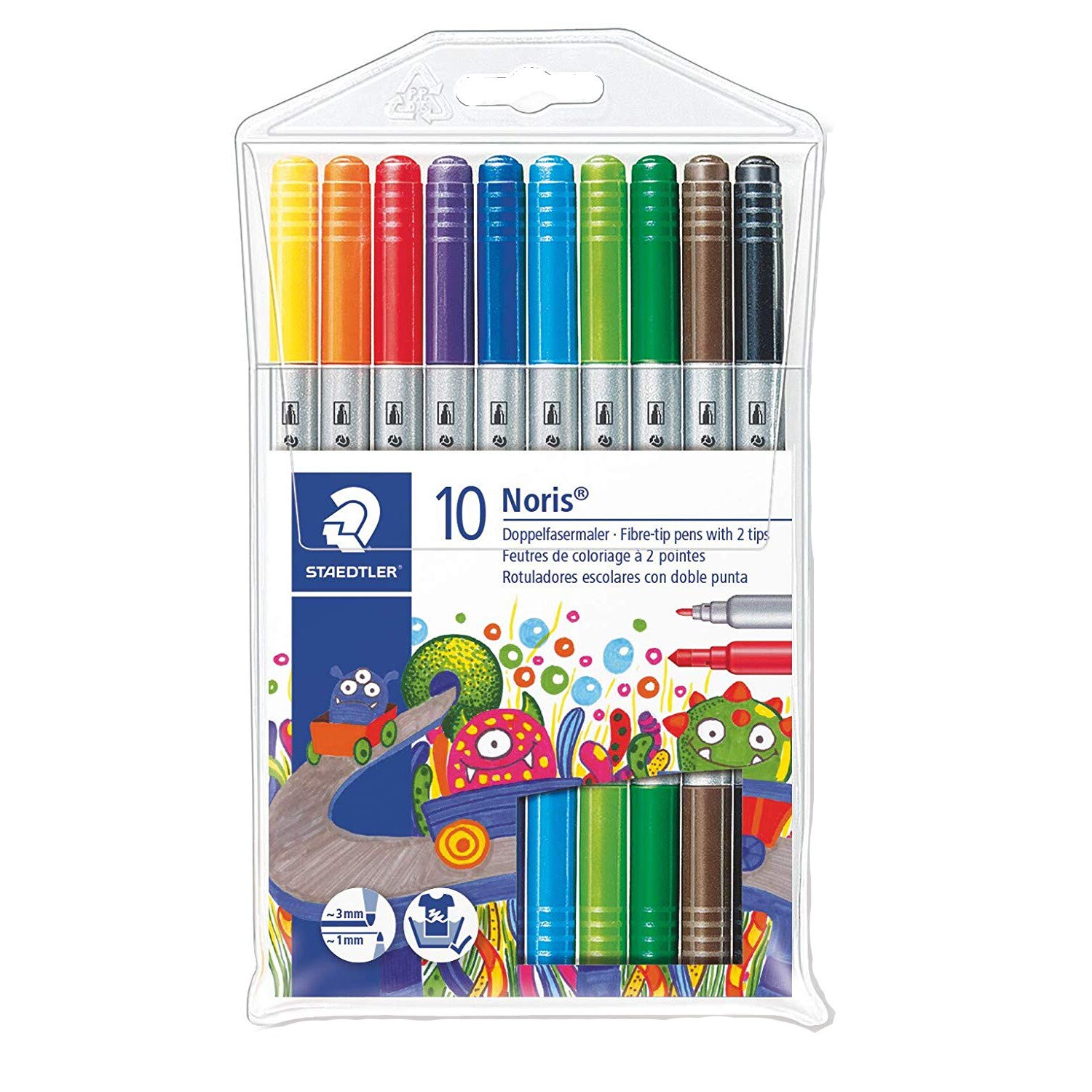 Carioca Staedtler 10 culori cu doua capete ST320NW910