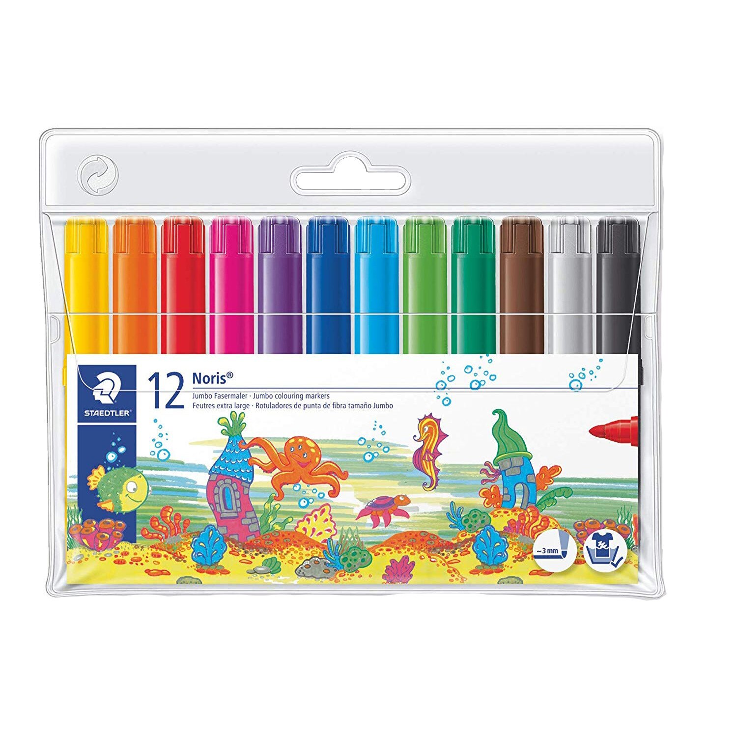 Carioca Staedtler jumbo 12 culori / set ST340WP12