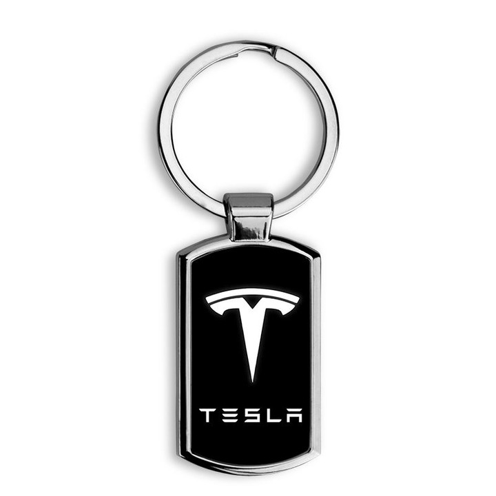 Tesla mintás fém kulcstartó 6