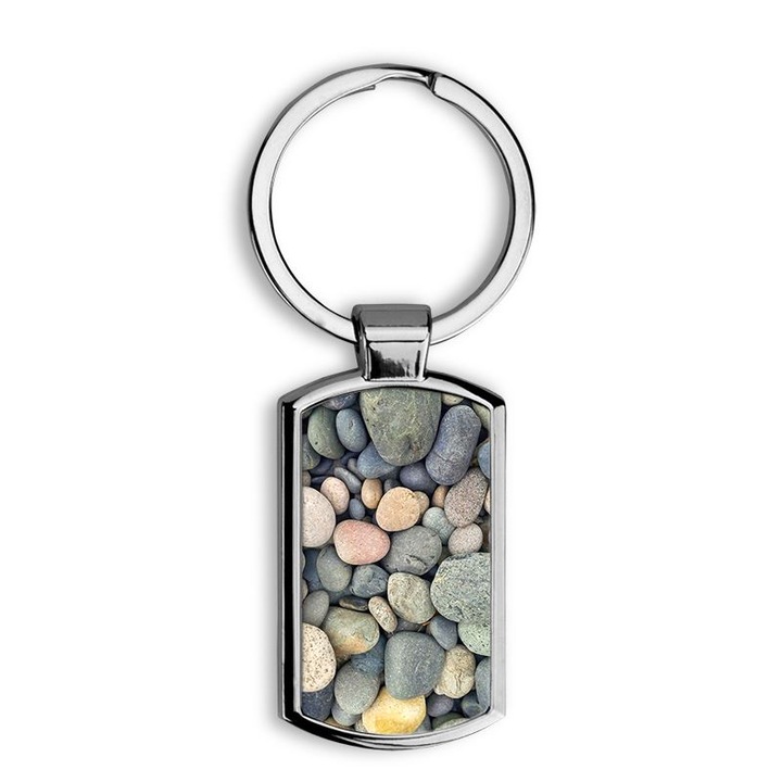 Színes kövek mintás fém kulcstartó 1