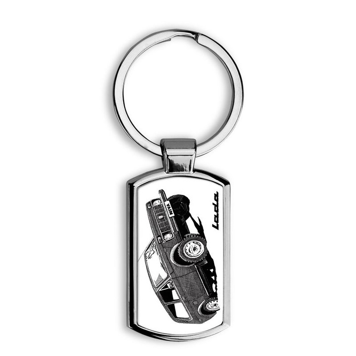 Lada Niva mintás fém kulcstartó 1